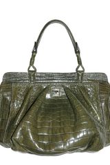 Zagliani Crocodile Minerva Medium Top Handle