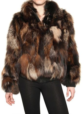 Beayukmui Long Haired Fox Fur Coat - Lyst