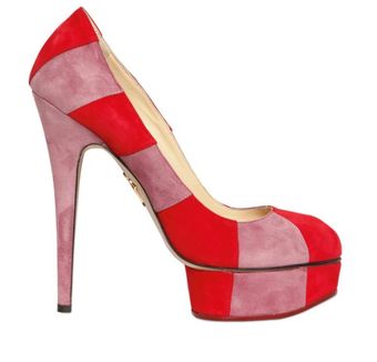  150mm Suede Striped Pumps 