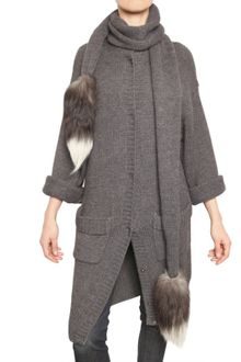 Dolce & Gabbana Fox Fur Alpaca Wool Knitted Sweater - Lyst
