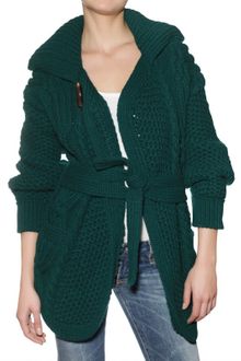 DSquared2 Wool Cable Knit Cardigan Sweater - Lyst