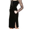 Emilio Pucci Lace Sleeved Viscose Velvet Dress in Black - Lyst