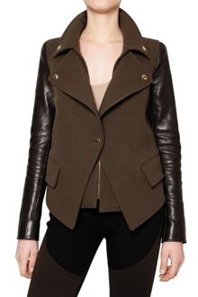 Givenchy Caflskin Sleeved Heavy Stretch Wool Jack - Lyst