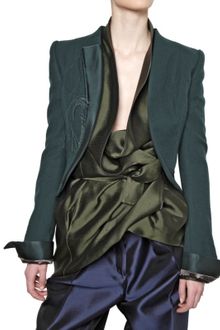 Haider Ackermann Reverse in Silk Satin Wool Cloth Jacket - Lyst