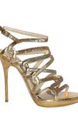 Jimmy Choo 110mm Mirrored Glitter Sandals