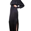 Lanvin Jewelled Viscose Satin Dress in Blue (navy) - Lyst