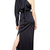 Lanvin Jewelled Viscose Satin Dress in Blue (navy) - Lyst
