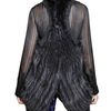 Roberto Cavalli Silk Georgette Raccoon Gilet Fur Coat in Blue (navy) - Lyst