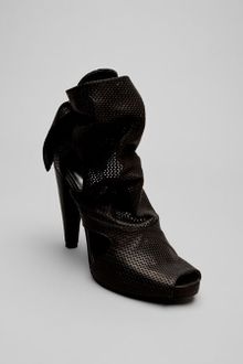 Tashkent By Cheyenne J. Colette Gathered Leather Peep Toe Bootie - Lyst