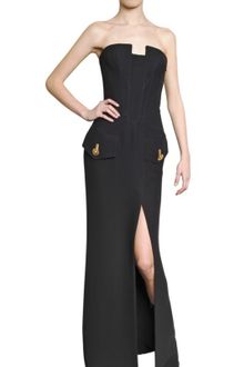 Versace Viscose Cady Long Dress - Lyst
