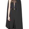 Yves Saint Laurent Envers Satin Cape Coat in Black - Lyst
