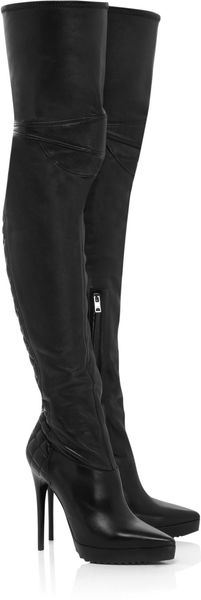 Burberry Nappa Leather Thigh-high Boots - Lyst