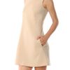 Goat Wool Crepe Dress in Pink (nude) - Lyst