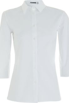 Jil Sander Crop Sleeve Shirt - Lyst