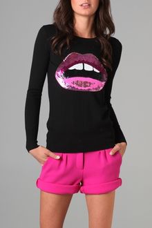 Markus Lupfer Lara Lip Sequin Jumper - Lyst
