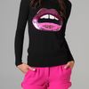 Markus Lupfer Lara Lip Sequin Jumper in Black - Lyst