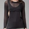 Stylestalker Hollow Layered Knit Top in Black - Lyst