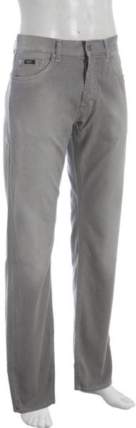 Hugo Boss Black Grey Denim Stretch Scout 1 Straight Leg Jeans - Lyst