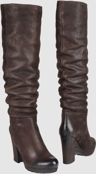 Prada Sport Highheeled Boots in Brown - Lyst