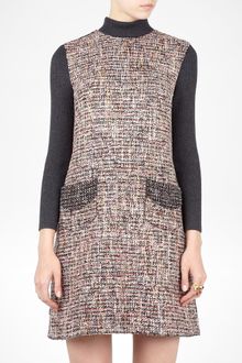 D&G Contrast Roll Neck Bouclé Dress - Lyst