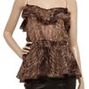 Dolce & Gabbana Printed Silkchiffon Top in Brown - Lyst