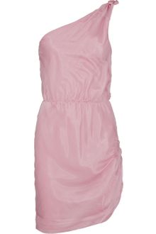 Halston Heritage Silk-chiffon One-shoulder Dress - Lyst