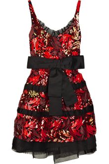 Marc Jacobs Palm Sequin Cocktail Dress - Lyst