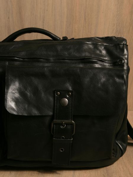 Marsell Mens Cartello Black Leather Satchel in Black | Lyst