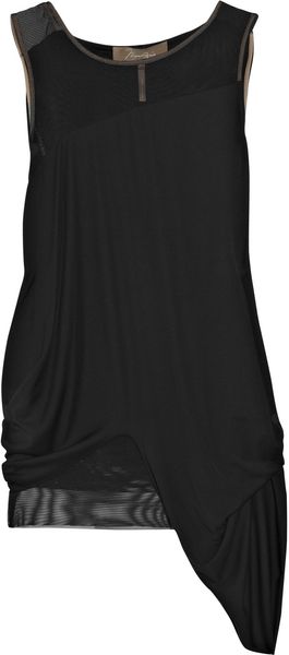 Max Azria Asymmetric Draped Jersey Top - Lyst