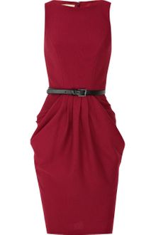 Michael Kors Belted Wool-jersey Dress - Lyst