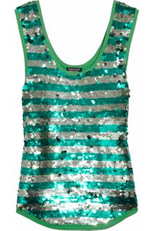 Sonia By Sonia Rykiel Sequined Cotton Tank - Lyst