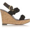 Tory Burch Andra Braided Leather Wedge Sandals in Brown - Lyst