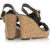 Tory Burch Andra Braided Leather Wedge Sandals in Brown - Lyst