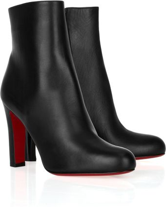 Christian Louboutin Miss Tack 100 Leather Ankle Boots - Lyst
