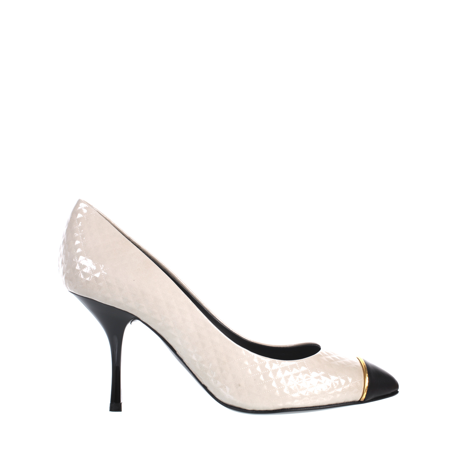Giuseppe Zanotti White Patentleather Court Shoes in White