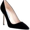 Manolo Blahnik Bb Suede Leather Pump in Black - Lyst
