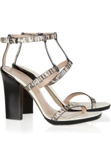 Reed Krakoff Snakeskin Cage Sandals - Lyst