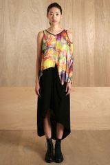 Yohji Yamamoto Womens B Frill Hole Dress