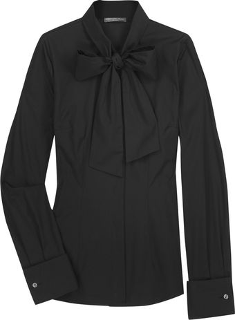 Alexander McQueen Silk Pussy-bow Blouse - Lyst