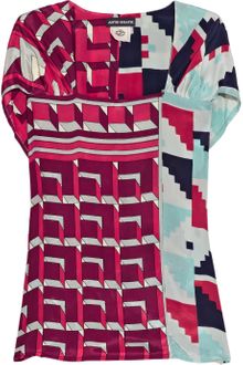 Antik Batik Mondrian Graphic-print Silk Top - Lyst