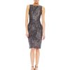 Michael Kors Astrakhan Brocade Sheath Dress in Gray (slate) - Lyst