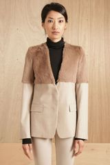 Maison Martin Margiela 1 Womens Wool And Rabbit Fur Jacket