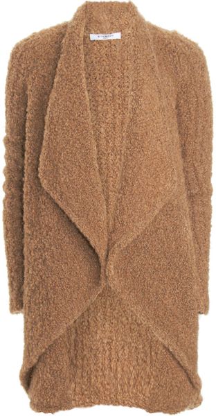 Givenchy Boucle Cardigan in Brown (camel) - Lyst