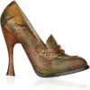 Alexander Mcqueen Stackedheel Snakeskin Loafers in Animal (brown) - Lyst