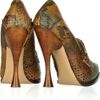 Alexander Mcqueen Stackedheel Snakeskin Loafers in Animal (brown) - Lyst