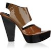 Marni Colorblock Patentleather Sandals in Brown - Lyst
