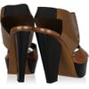 Marni Colorblock Patentleather Sandals in Brown - Lyst