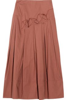 Marni Pleated Cotton Skirt - Lyst