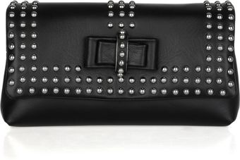 Christian Louboutin Sweet Charity Optic Studded Leather Clutch - Lyst