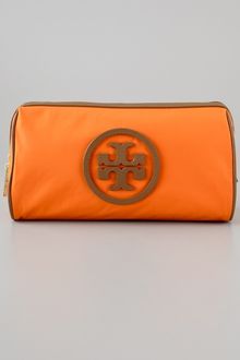 Tory Burch Stacked Logo Large Slouchy Cosmetic Case - Lyst